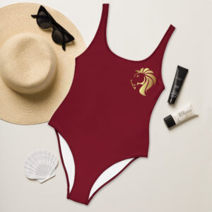 Burgundy Logo Swimsuit